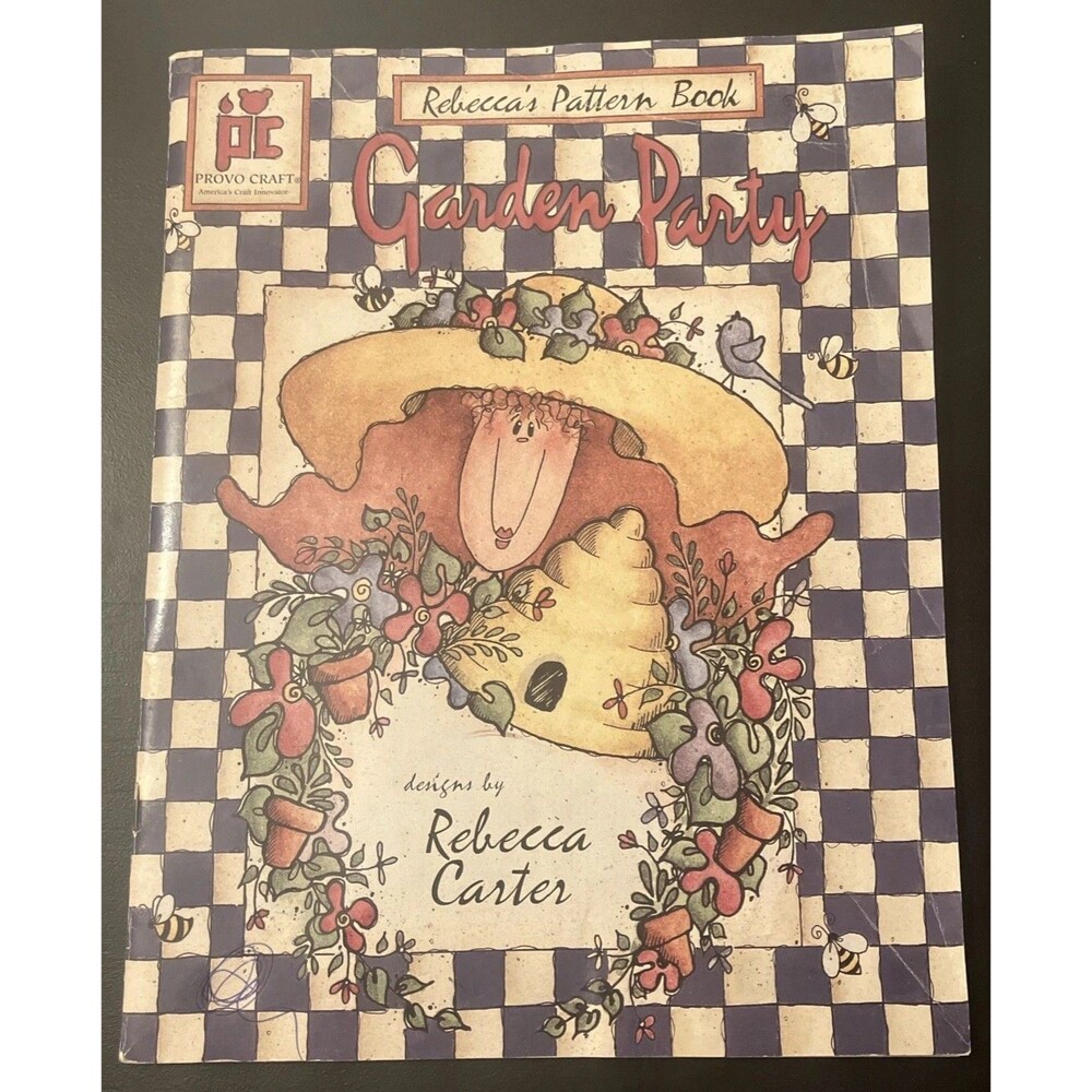 VTG 1996 Provo Craft Garden Party by Rebecca Carter Craft Pattern Clip Art Book
